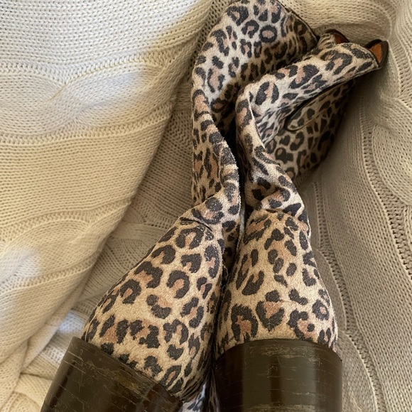 Leopard Print Women's Cowboy Boots - Picture 10 of 13